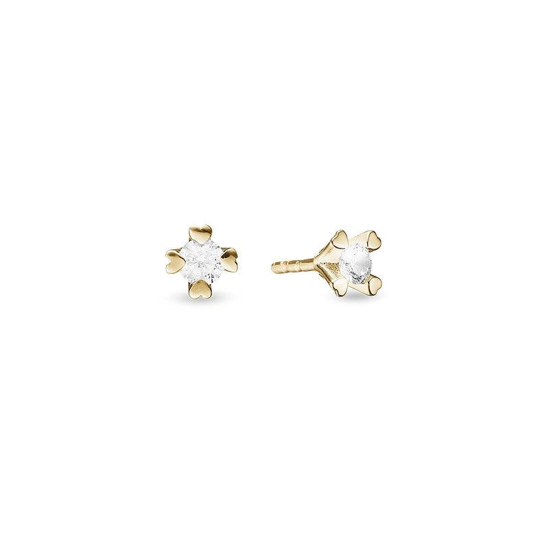 Mary ørestikker i 8 kt guld med lab-grown diamanter 2x0,10 ct – Aagaard